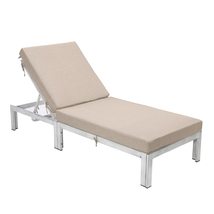 LeisureMod Chelsea Modern Weathered Aluminum Chaise Lounge Outdoor Patio Chair w - $754.59