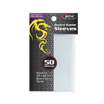 10 packs of 50 (500) BCW 59mmX92mm Clear European Sized Board Game Card Sleeves - £20.77 GBP