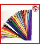 Vibrant 50pcs 18-Inch Closed Nylon Zippers - Ideal for Apparel and Bags - $409.66 MXN