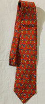 Salvatore Ferragamo Tie Necktie Vintage Red Japanese Field Workers - £21.65 GBP