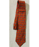 Salvatore Ferragamo Tie Necktie Vintage Red Japanese Field Workers - $28.04