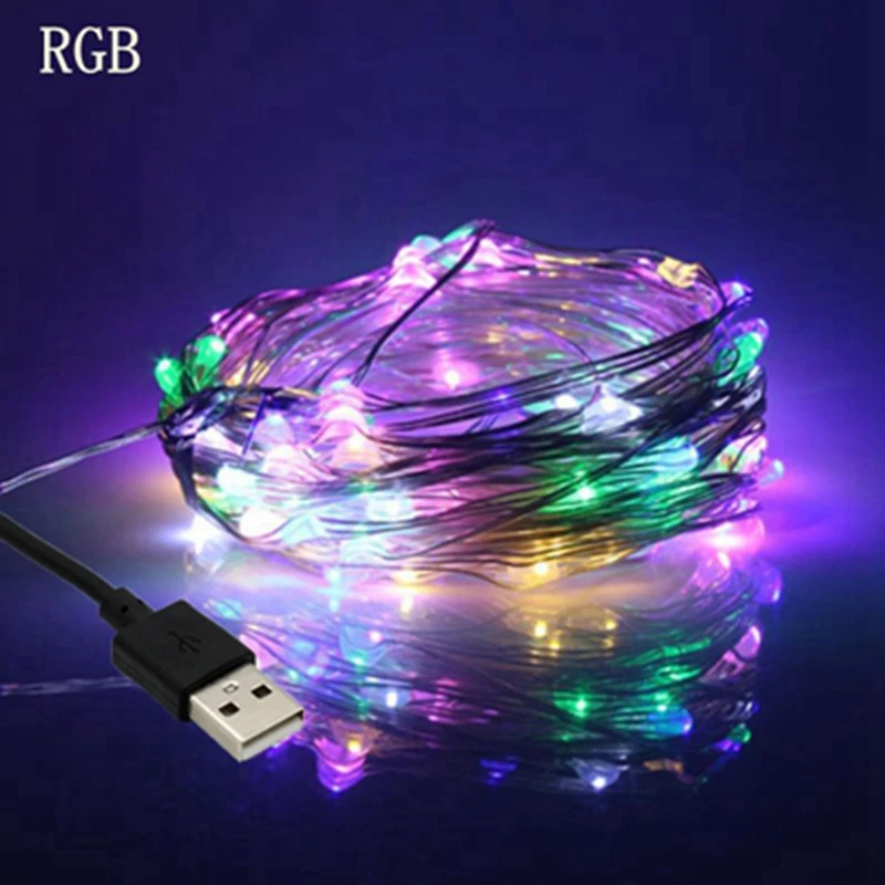 LED String lights Cooper Wire USB Fairy light Gar Lamp Outdoor Holiday L... - £59.08 GBP