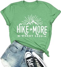 Hiking Shirt For Women Adventure Mountain Graphic Athletic Shirts Funny Hike - £29.55 GBP