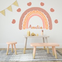 Personalized Wall Sticker with Girl Name and Boho Style Elements - Heart... - £77.85 GBP