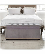 Velvet Upholstered Ottoman Storage Box Bedroom Footstool Blanket Toy Box  - $135.00