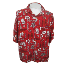 Studio 35 vintage Men Hawaiian camp shirt p2p 25.5 XL aloha luau tropical turtle - £15.57 GBP