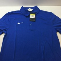 Nike Mens Dri Fit Blue Short Sleeve Polo Shirt Sport Golf Small - £39.37 GBP