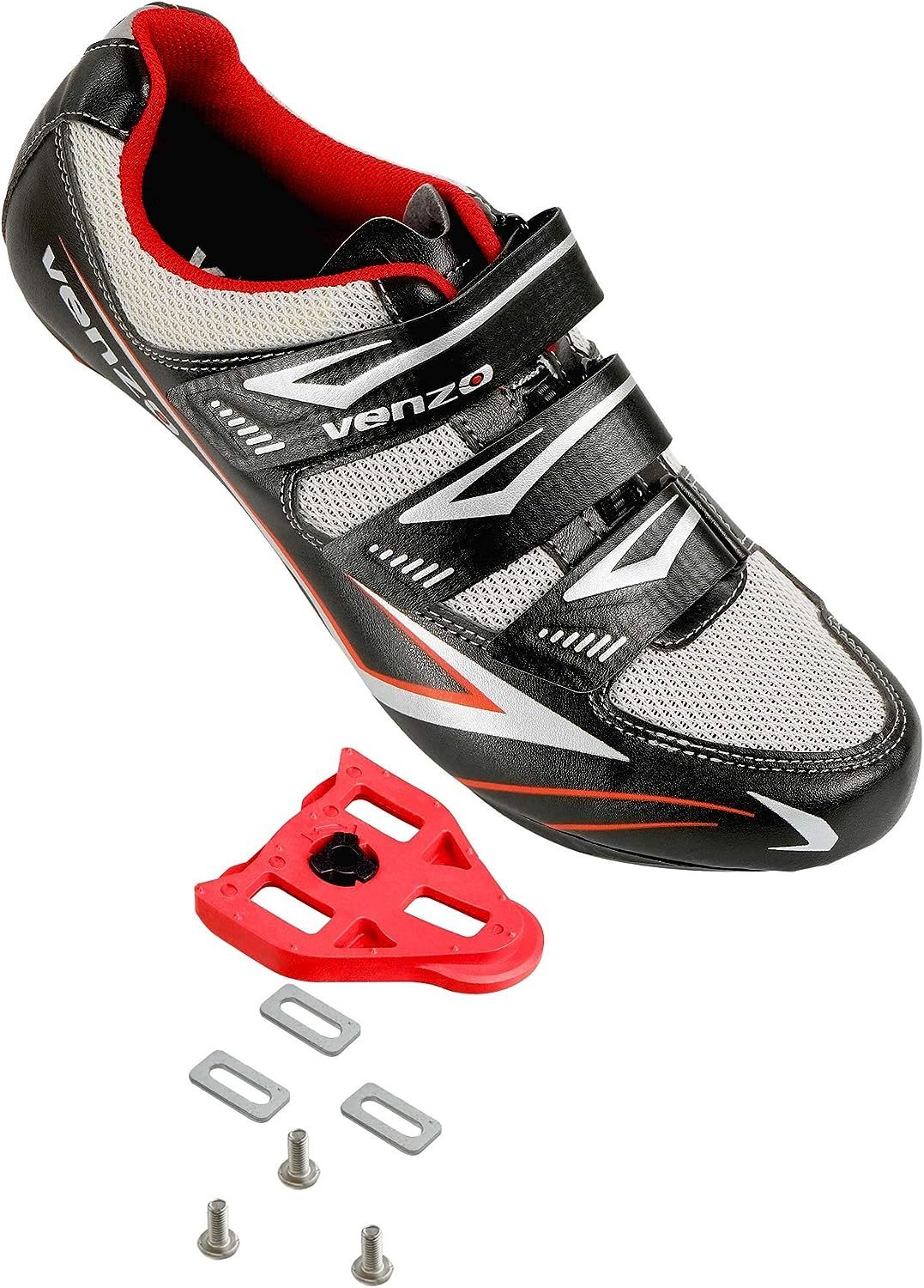 Men'S Venzo Bicycle Road Cycling Riding Shoes With 3 Straps, Delta Shimano Spd - $64.94