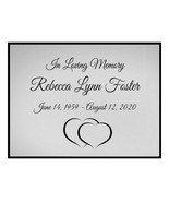 Double Heart Name Plates For Cremation Urns - $27.28 CAD