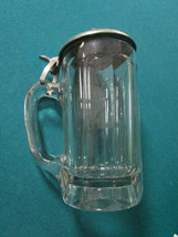 Antique Flint Glass Early American Pattern Glass Covered Beer Stein - £98.90 GBP