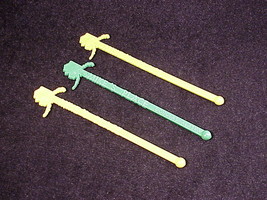 Lot of 3 Mike’s Place, Douglas, Alaska Plastic Swizzle Sticks, 2 yellow,... - $7.95