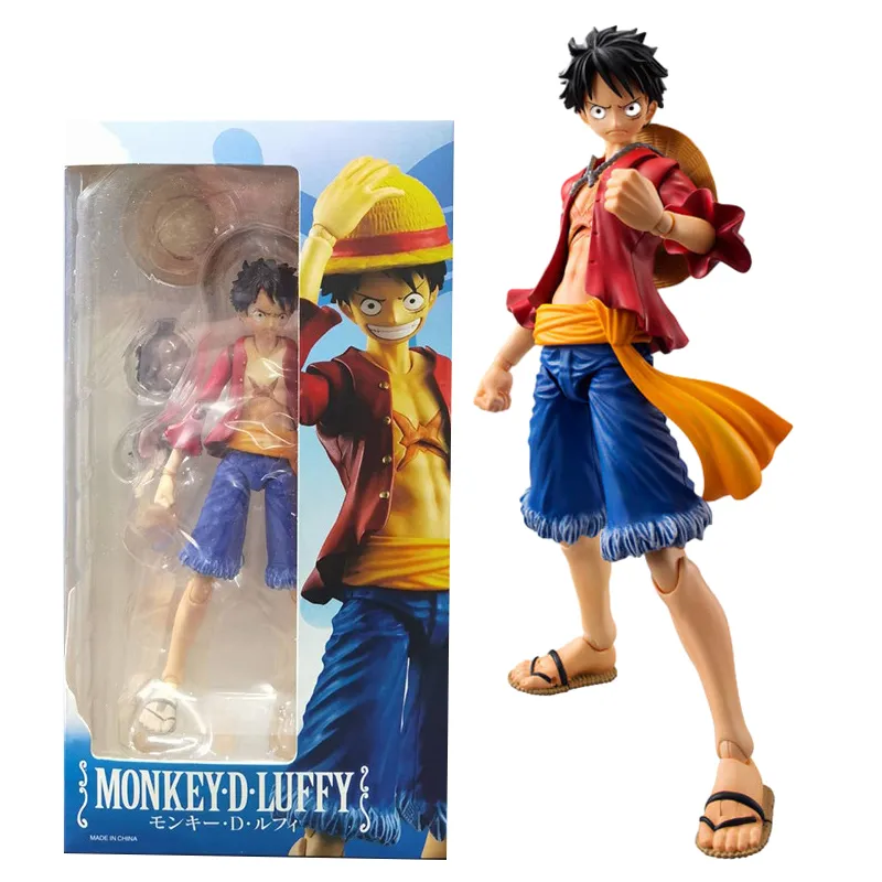 17cm One Piece Anime Figures Straw Hat Monkey D Luffy Variable Articulated Luffy - £21.03 GBP+