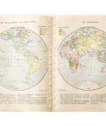 1916 World Map Eastern Western Hemispheres Countries And Possessions DWSS10 - $548.16 MXN