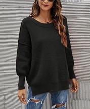 $65 Belle De Jour Black Balloon-Sleeve Drop Shoulder Sweater Size Small NWOT - £19.26 GBP