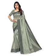 Mujer Presente Banarasi Suave Lichi Silk Saree Hermoso Jacquard Rich Pal... - $6.85 CAD