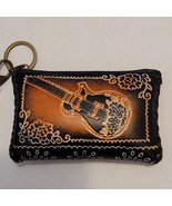 Guitar Leather Wristlet Wallet Change Coin Purse Zipper Closure Charm Po... - $23.00 CAD