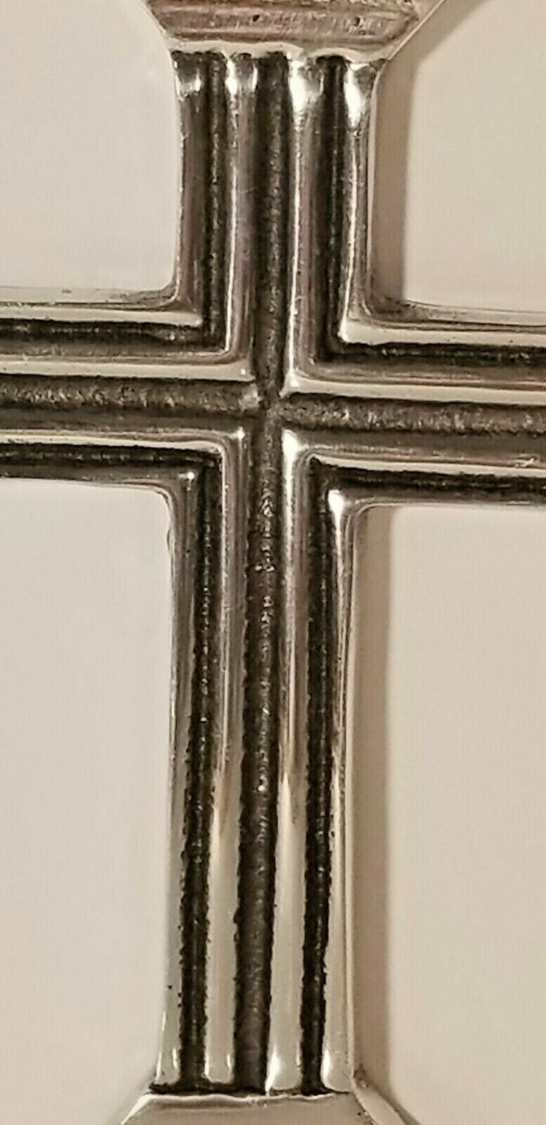 Mexican Pewter Cross Wall Hanging Decor  - Hecho En Mexico  Item image 3