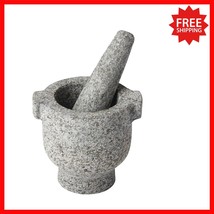 Beautiful Granite Mortar and Pestle Set - Enhance Flavors with Every Grind - $52.37