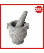 Beautiful Granite Mortar and Pestle Set - Enhance Flavors with Every Grind - $968.04 MXN