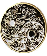 RecoveryChip Sakura Tree Cherry Blossom Ying Yang Black and White Sereni... - $9.89