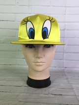 Looney Tunes Tweety Bird Face Logo Satin Snapback Hat Cap Adult Adjustab... - £10.81 GBP