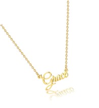 Custom Name Necklace Personalized, 14K Gold Plated - $51.49