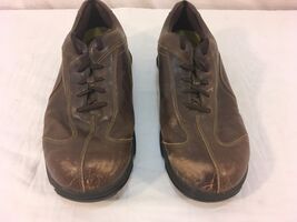 ETONIC BROWN LEATHER LACE UP MEN'S 10.5M GOOD YEAR SOLES NON CLEAT GOLFI... - $19.43