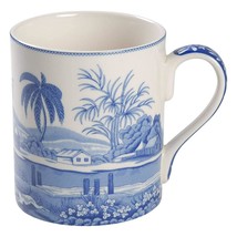 Spode Blue Room Collection Mug | India Sporting Motif | 16-Ounce | Large Cup for - £41.42 GBP