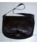 JOAN &amp; DAVID Leather Hobo Shoulder Crossbody Handbag Purse Bag Brown Italy - £93.22 GBP