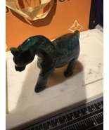Vintage Green Nephrite  Horse Figurine – Tang Style Hand-Carved Sculptur... - $180.00