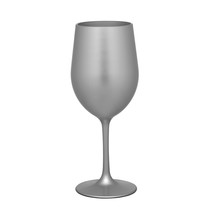 Set of Four Silver Acrylic Stemmed All Purpose Wine Glass - $3,446.12 MXN