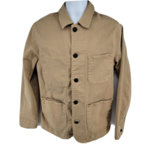 Selected Homme Jackson Cotton Canvas Button Field Jacket Size M Beige - £31.54 GBP