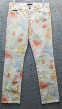 Lauren Jeans Co. Jeans Women&#39;s 8 Multi Floral Denim Mid Rise Straigh Leg Pockets - £15.17 GBP