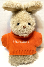 Vintage 99 Harcourt Plush Stuffed Bunny Rabbit Puppet with Orange Sweate... - £13.18 GBP