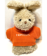 Vintage 99 Harcourt Plush Stuffed Bunny Rabbit Puppet with Orange Sweate... - £13.02 GBP