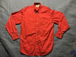 Resistol Long Sleeve Button Up Western Shirt Men’s Size Medium Red - £15.53 GBP