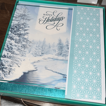 Hallmark Deluxe Holiday Cards with designed self sealing envelopes &amp; sea... - £9.27 GBP