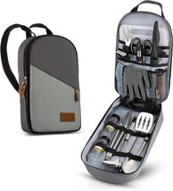 Camping Hiking Travel Cookware Kit Water Resistant Case Camp Kitchen Coo... - £43.76 GBP