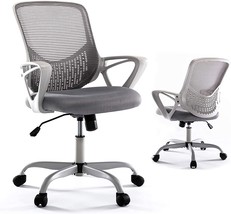 Office Chair, Ergonomic Design Adjustable Rolling Swivel Mesh Desk Chair with - £84.43 GBP