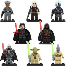 8pcs/set Star Wars Darth Malgus Revan Kylo Ren Yoda Jango Fett Minifigures  - £13.42 GBP