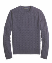 Brooks Brothers Men&#39;s Cable-Knit Crewneck Cashmere Sweater, Purple M (3138-9) - £174.32 GBP