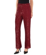 VINCE CAMUTO Women&#39;s Pull-On Sequined Flared Pants Dark wine Size Large ... - £29.84 GBP