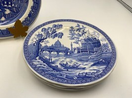 Set 4 Spode Blue Room Georgian Collection WILLOW &amp; ROME Salad Plates - £93.81 GBP