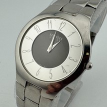 Berenger Quartz Watch Men 30m Silver Black Steel Thin Analog New Battery... - $23.74