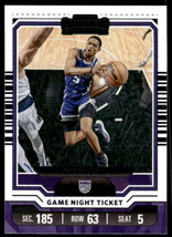 2023-24 Panini Contenders Game Night Ticket #2 De&#39;Aaron Fox NM-MT Sac K ID:75002 - $1.97