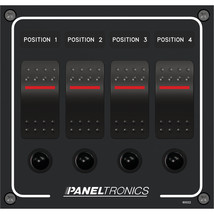 Paneltronics Waterproof Panel - DC 4-Position Illuminated Rocker Switch &amp; Circui - £61.79 GBP
