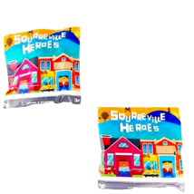 Squareville Heroes Wendy&#39;s Home &amp; School Kids Meal Toys NWT - £6.21 GBP