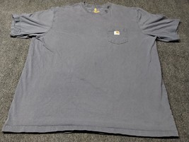 Carhartt T Shirt 3XL Original Fit Blue Workwear Casual Pocket Tee Short ... - $13.97