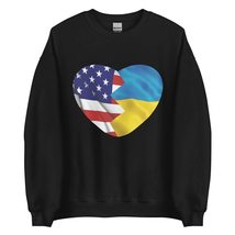 Ukrainian American USA Flag Stand With Ukraine Sweatshirt Support Peace Shirt Un - £23.46 GBP+