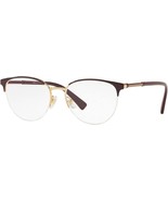 Versace 1247 Eyeglasses Round Women&#39;s Semi Rimless Violet Gold Authentic... - $199.95